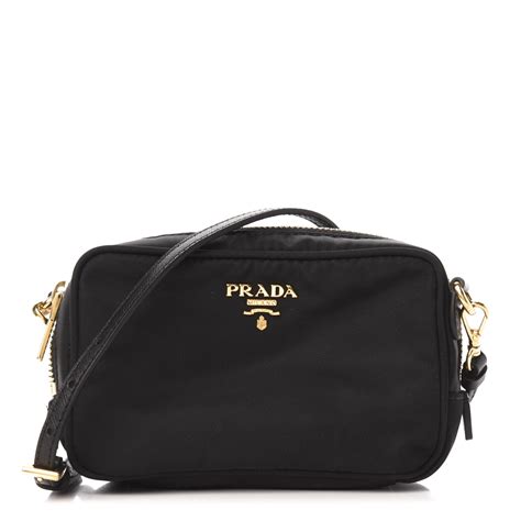 prada nylon sling|Prada nylon crossbody camera bag.